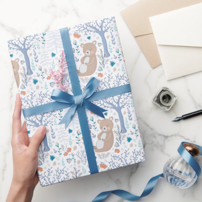 Papel De Presente Urso da Floresta (Presentear)