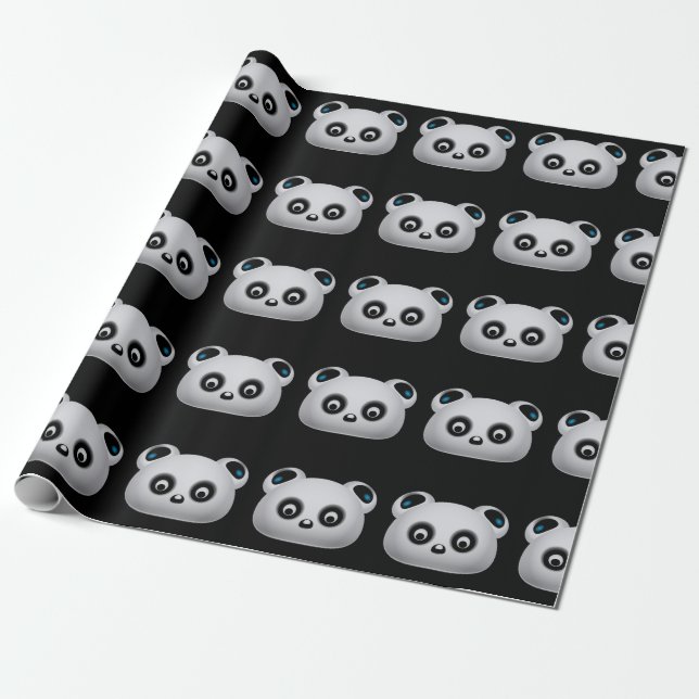 Papel De Presente Urso de panda (Desenrolado)