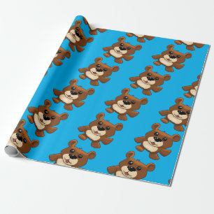 Papel De Presente Urso de Teddy Adorável