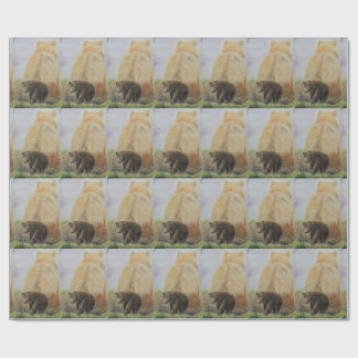 Papel De Presente Urso do bebê com Mama Carregamento