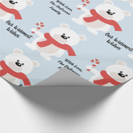 Papel De Presente Urso Festivo Personalizado