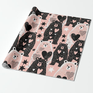Papel De Presente Urso Fofo - Floresta de Pastéis Suaves (4)