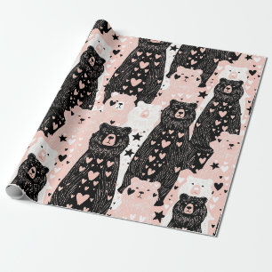 Papel De Presente Urso Fofo - Floresta de Pastéis Suaves (5)