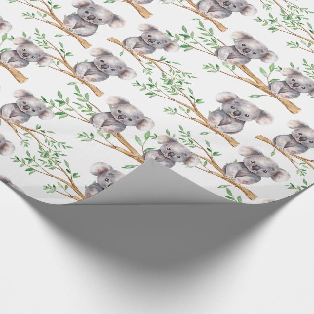 Papel De Presente Urso Koala Bonito Na Ramificação Da Árvore (Ponta)