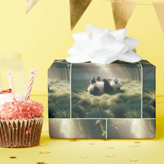 Papel De Presente Urso Panda Ao Sol (Festa de aniversário)