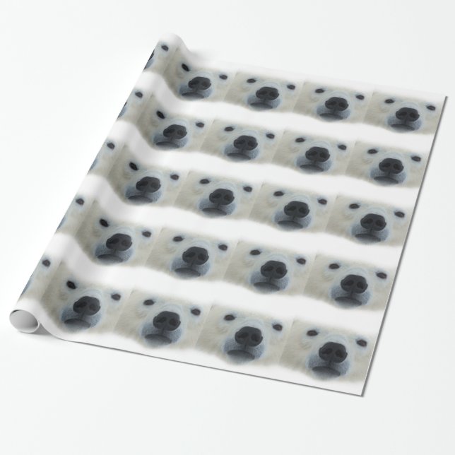 Papel De Presente Urso Polar (Desenrolado)
