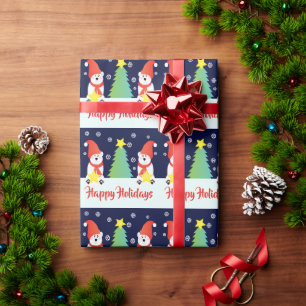 Papel De Presente Urso Polar Bonito Projetado