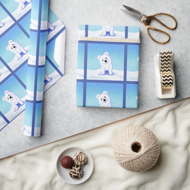 Papel De Presente Urso Polar do KiniArt (Artesanato)