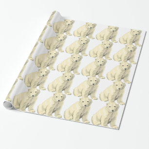 Papel De Presente Urso Polar Fofo
