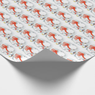 Papel De Presente Urso Polar Fofo e Frango Bebê