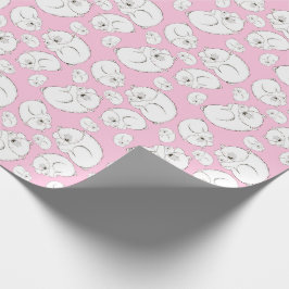 Papel De Presente Urso Polar Rosa
