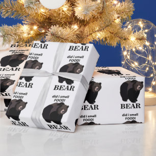 Papel De Presente Urso Será que eu cheirei comida Urso engraçado