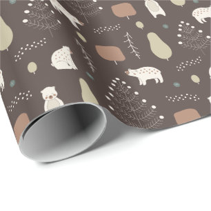 Papel De Presente Ursos da floresta