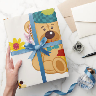 Papel De Presente Ursos De Mel