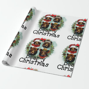 Papel De Presente Ursos de Natal