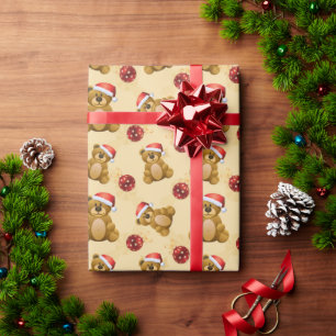 Papel De Presente Ursos de Teddy de Natal Bonitos