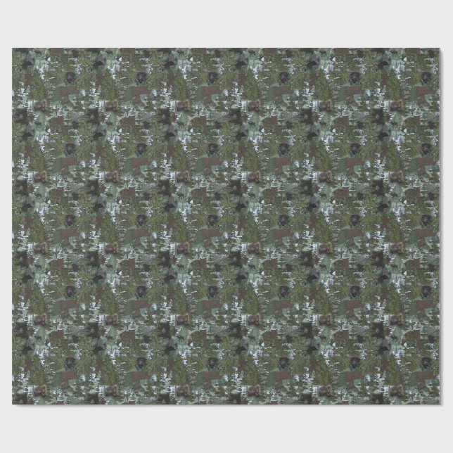 Papel De Presente Ursos nos Belos Bosques (Aberto)