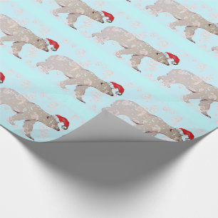 Papel De Presente Ursos polares do papai noel de Paisley