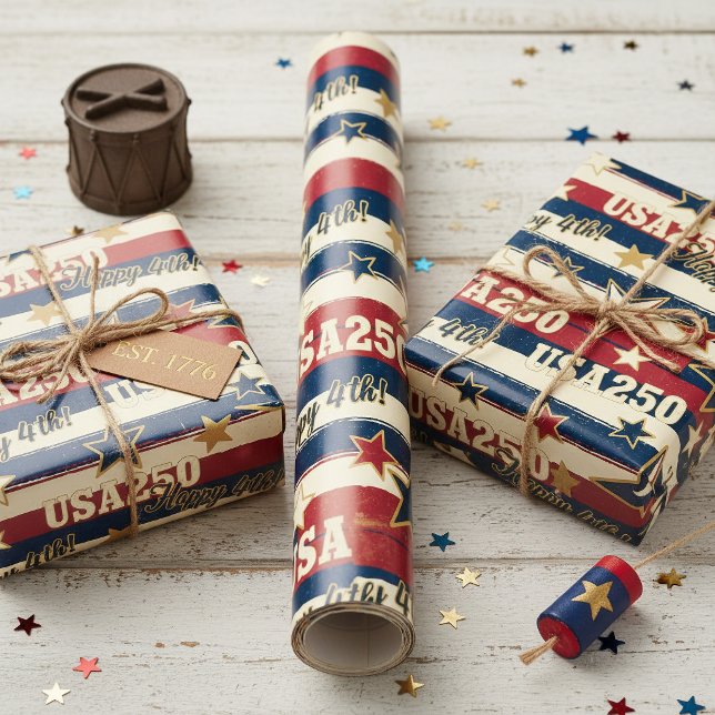 Papel de presente USA250 Estrelas & Listras 4 de J (Criador carregado)