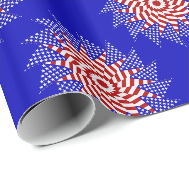 Papel De Presente USA Flag Teabag Folding s12B-GIFT WRAPPING PAPER (Ponta do rolo)