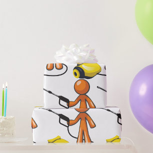 Papel De Presente Usando Uma Lava De Pressão