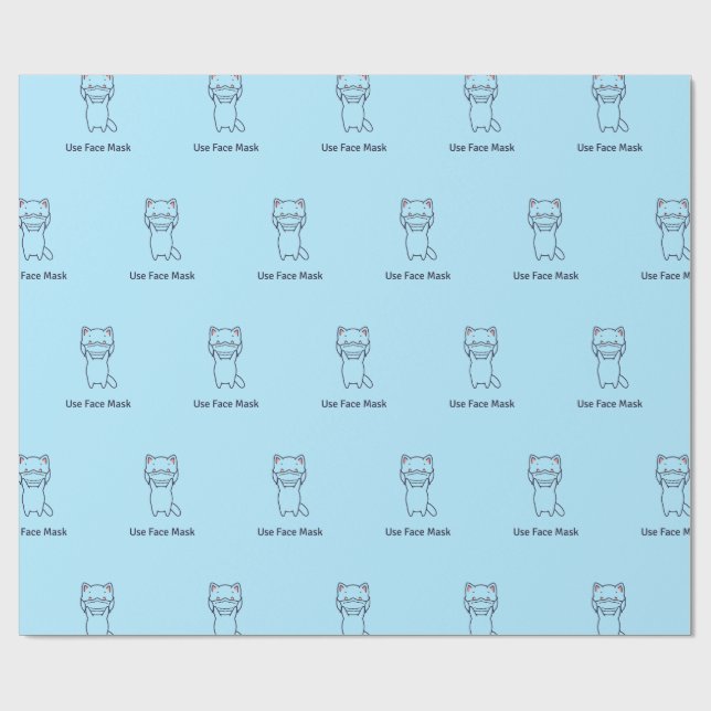 Papel De Presente USAR Papel de moldagem do KITTEN MÁSCARA ROSTO (Aberto)