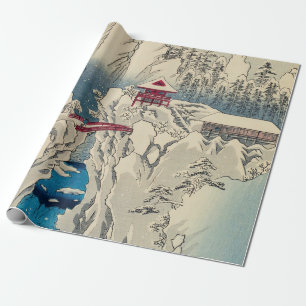 Papel De Presente Utagawa Hiroshige - Neve no Monte Haruna