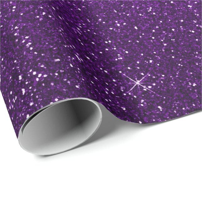 Papel De Presente Uva de beringela púrpura ultra violeta mínima (Ponta do rolo)