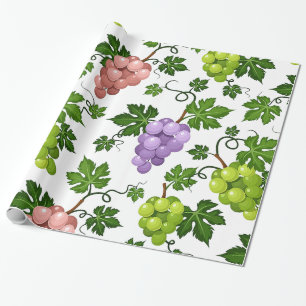 Papel De Presente Uvas e videiras