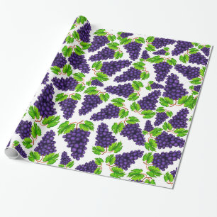 Papel De Presente Uvas Itália Italiano Toscano Luxo