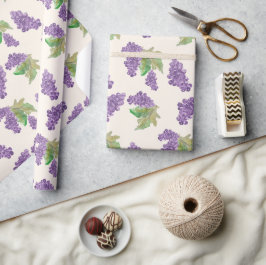Papel De Presente Uvas pintadas à mão por aquarela
