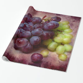 Papel De Presente Uvas Vermelhas E Verdes