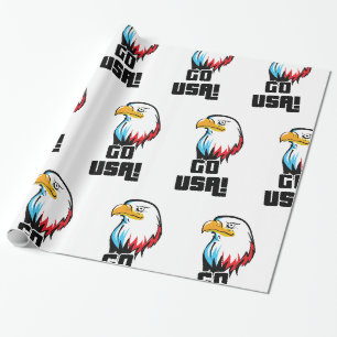 Papel De Presente Vá EUA! águia americana