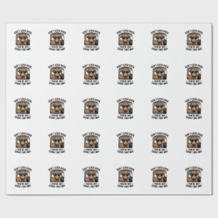 Papel De Presente Vaca Alta Funny Não Olhe Para Trás Retro
