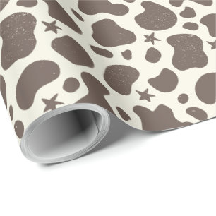 Papel De Presente Vaca branca Estilo castanho-do-vaqueiro