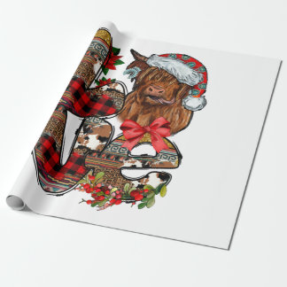 Papel De Presente Vaca Highland Amor