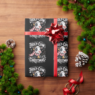 Papel De Presente Vaca Sagrada É Natal Amante de Vaca Engraçada Anim