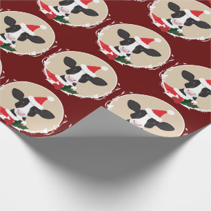Papel De Presente Vaca Santa Hat ilustrada Natal Novelty