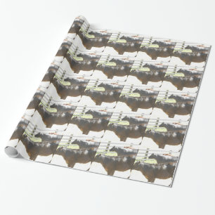 Papel De Presente Vacas no rancho