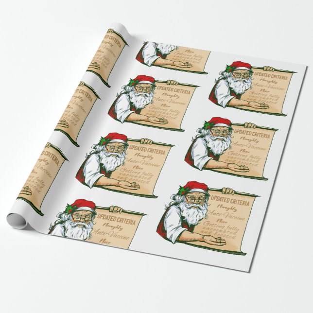 Papel De Presente vacina covid christmas santa claus (Desenrolado)