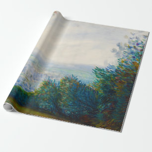 Papel De Presente Vale de Auvers no Rio Oise Renoir