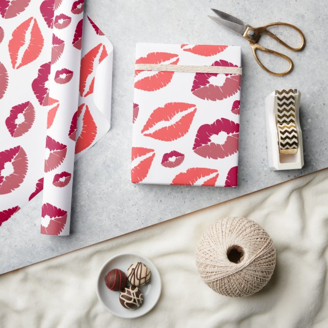 Papel De Presente Valentine kiss the miss goodbye Bridal Shower (Artesanato)