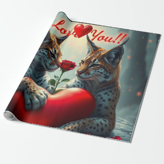 Papel De Presente Valentine's Day Heart Hug - lynx