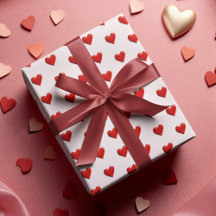 Valentine's Day Hearts Pattern Wrapping Paper
