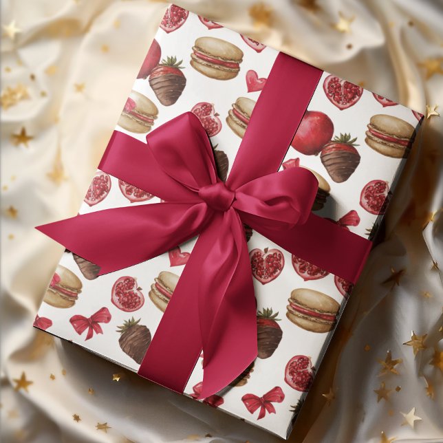 Papel De Presente Valentine's Day Sweets Wrapping Paper  (Criador carregado)