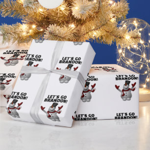 PAPEL DE PRESENTE VAMOS BRANDON PAPAI NOEL BONECA DE NEVE 