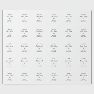 Papel De Presente Vamos brindar para o casamento nome data casal sim