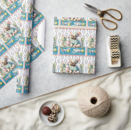 Papel De Presente Vamos de Cachorro tênis jogue o jogo