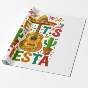 Papel De Presente Vamos Festejar Fiesta Cinco De Mayo