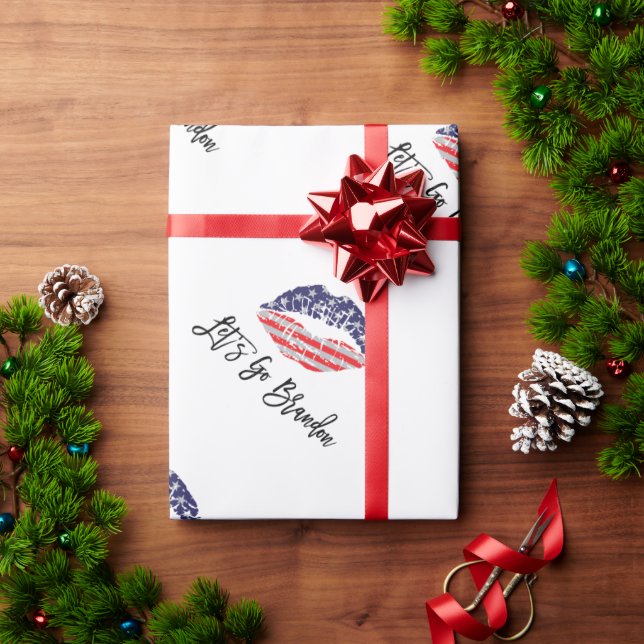 Papel De Presente Vamos Go Brandon Joe Biden (Presente de Natal)